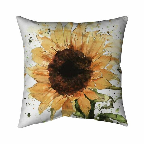 Fondo 20 x 20 in. Big Sunflower-Double Sided Print Indoor Pillow FO2772165